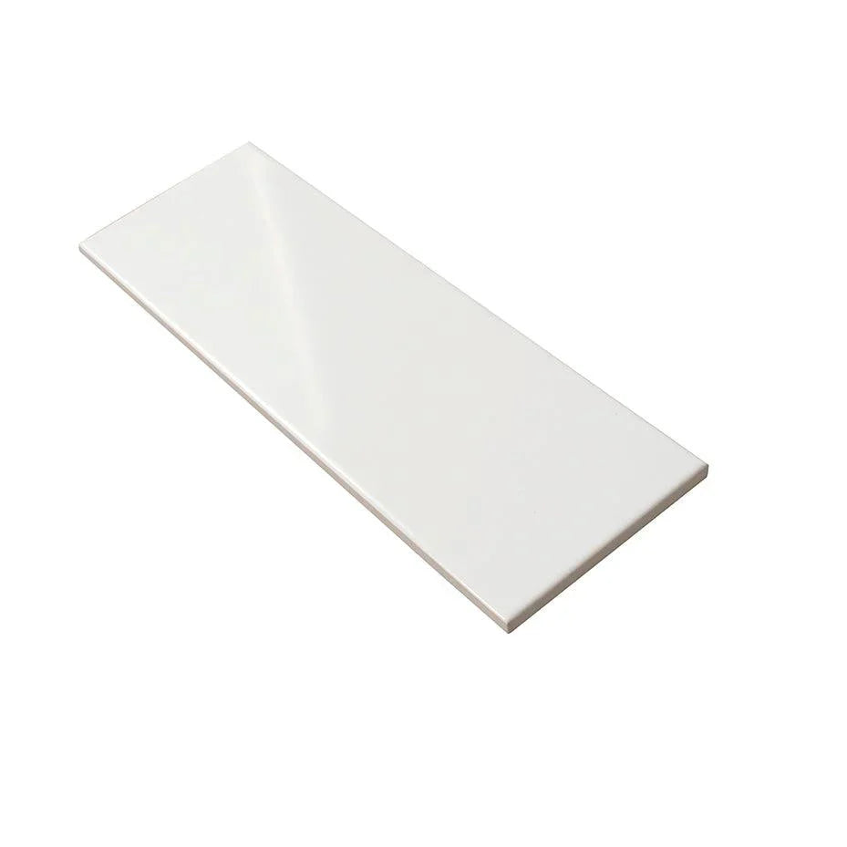 White 4 x 12 Polished Ceramic Subway Tile