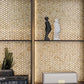 Gold 12 x 12 Glossy Penny Glass Mosaic Tile