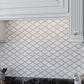 Soft White and Gray 9 x 10 Polished Bianco Carrara Marble Mosaic Tile