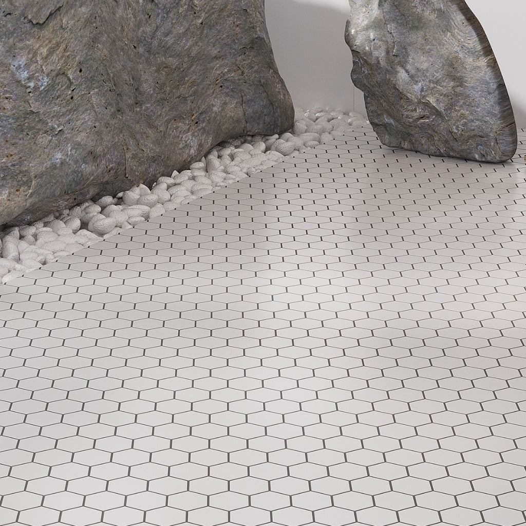 White 11 x 11 Matte Porcelain Mosaic Tile