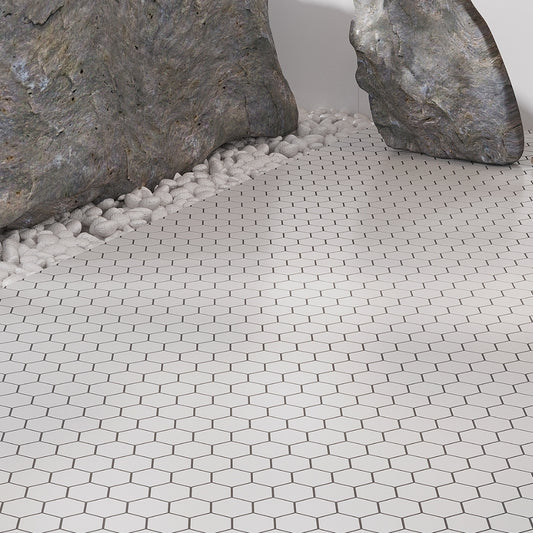 White 11 x 11 Matte Porcelain Mosaic Tile