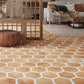 Terra Mauve and White 9 x 10 Matte Porcelain Hexagon Tile