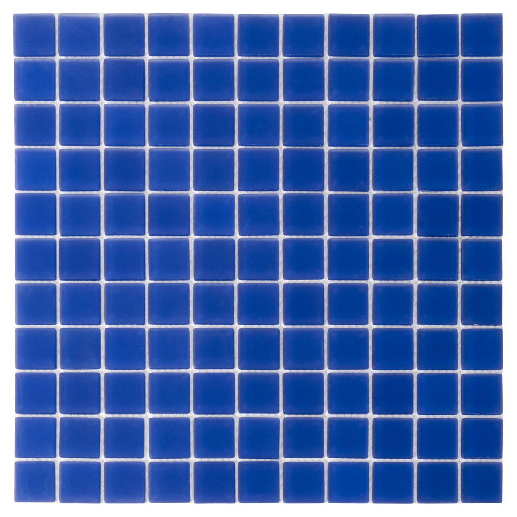 Cobalt Blue 12 x 12 Matte Glass Mosaic Tile