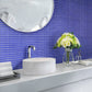 Cobalt Blue 12 x 12 Matte Glass Mosaic Tile