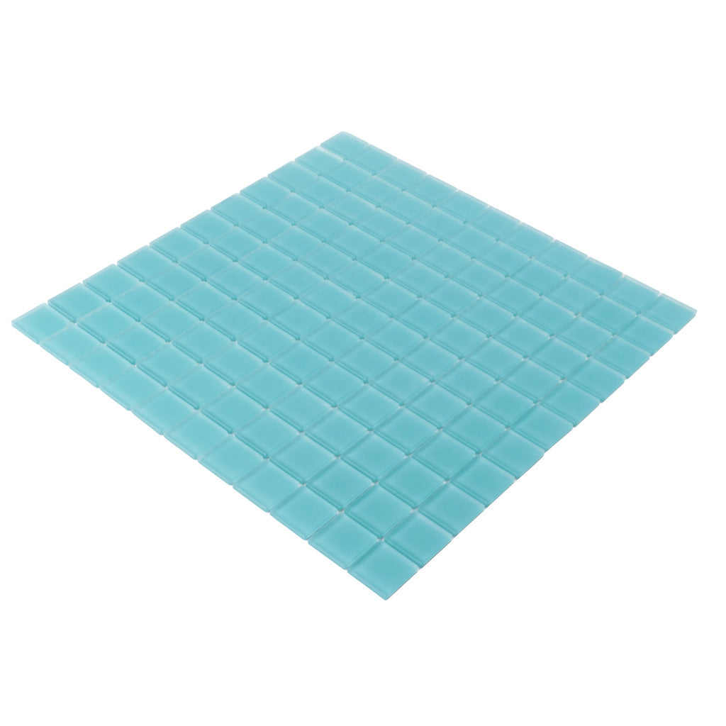 Sky Blue 12 x 12 Matte Glass Mosaic Tile