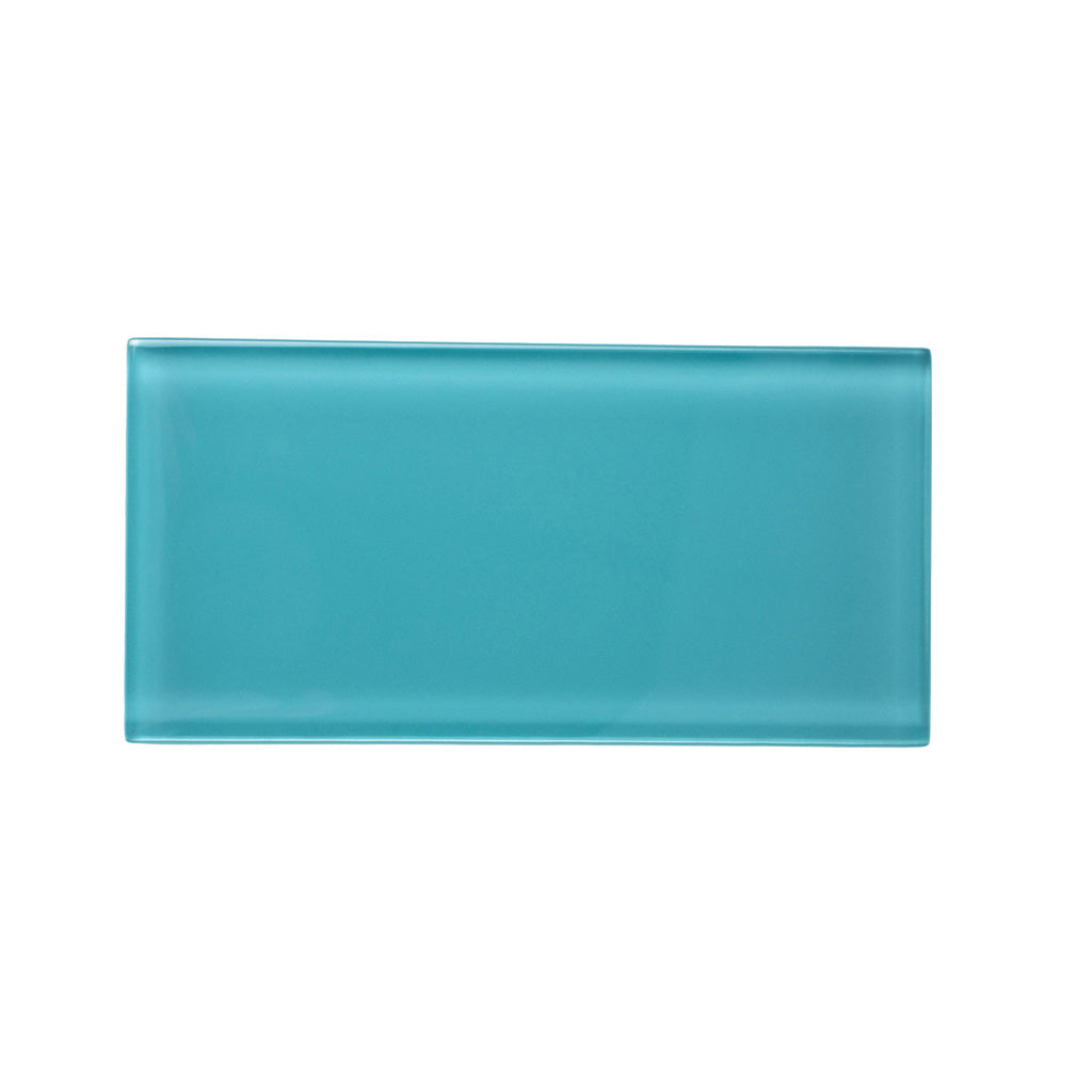 Sky Blue 3 x 6 Glossy Glass Subway Tile