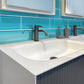 Sapphire Blue 4 x 16 Glossy Glass Subway Tile