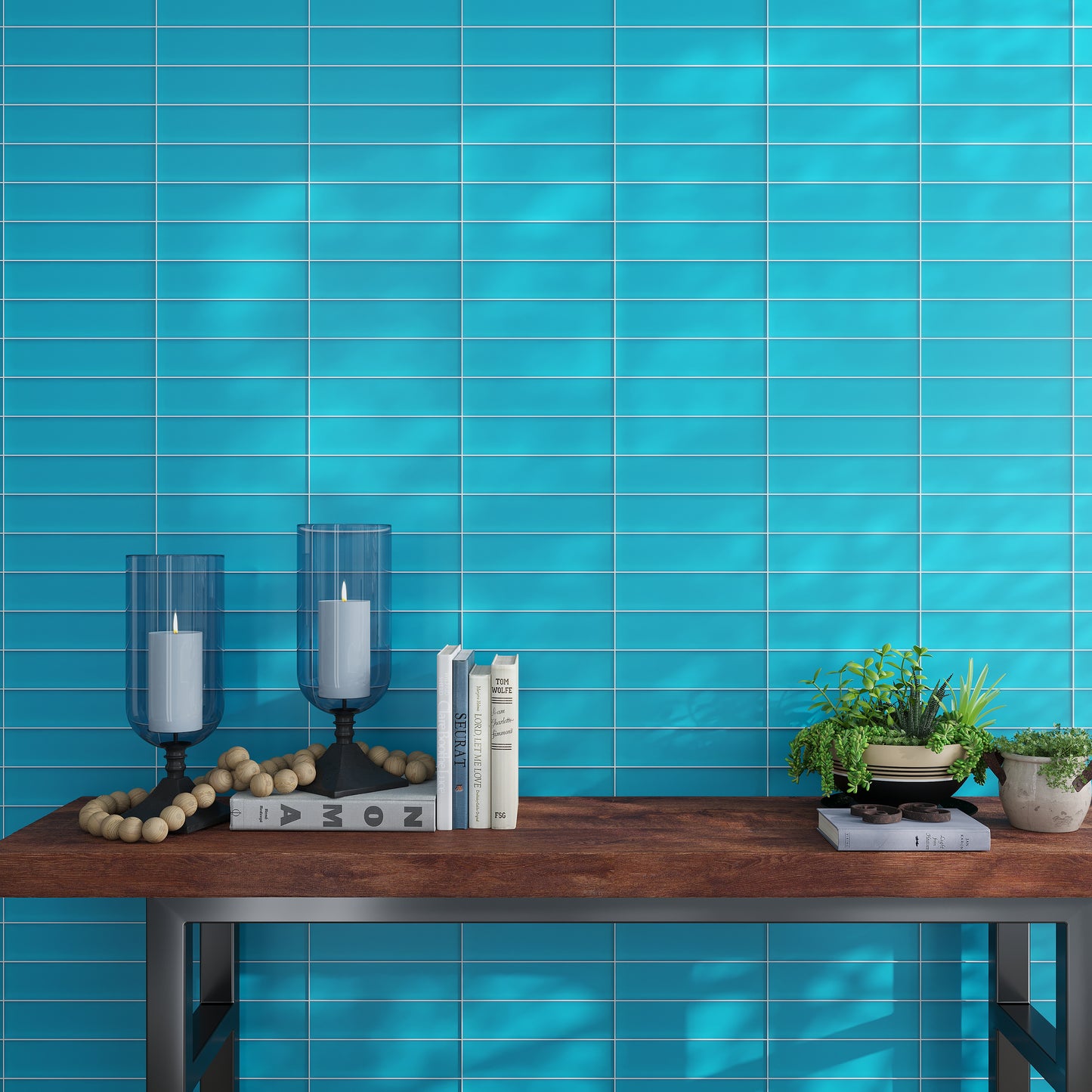 Sapphire Blue 3 x 12 Matte Glass Subway Tile