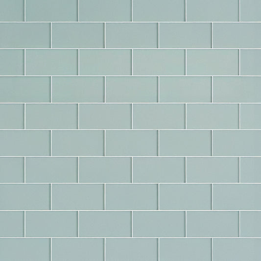 Blizzard Blue 3 x 6 Glossy Glass Subway Tile