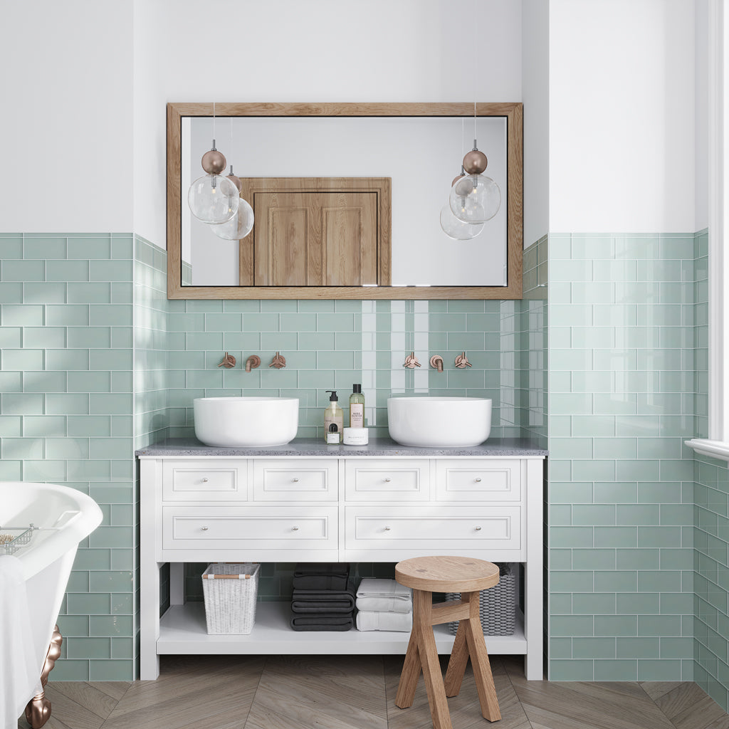 Blizzard Blue 3 x 6 Glossy Glass Subway Tile – Tiletopia
