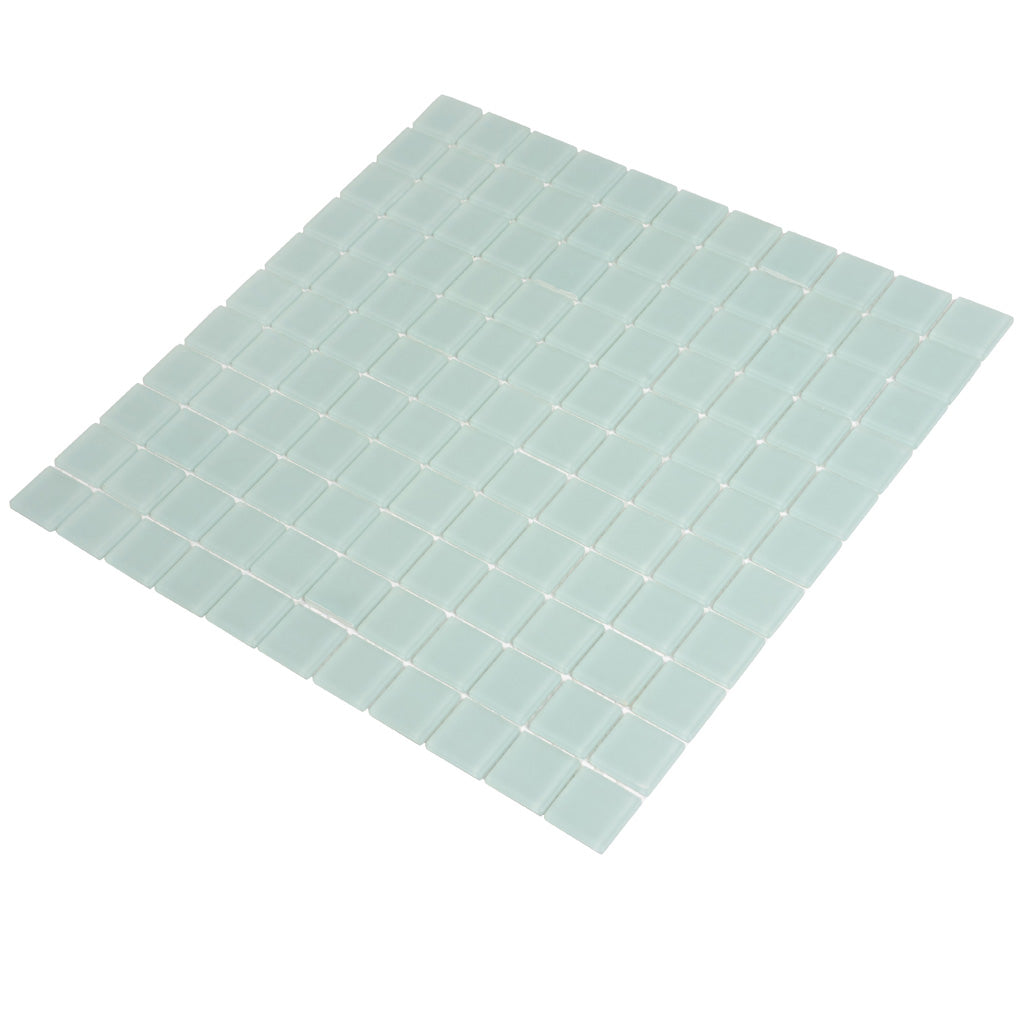 Blizzard Blue 12 x 12 Matte Glass Mosaic Tile