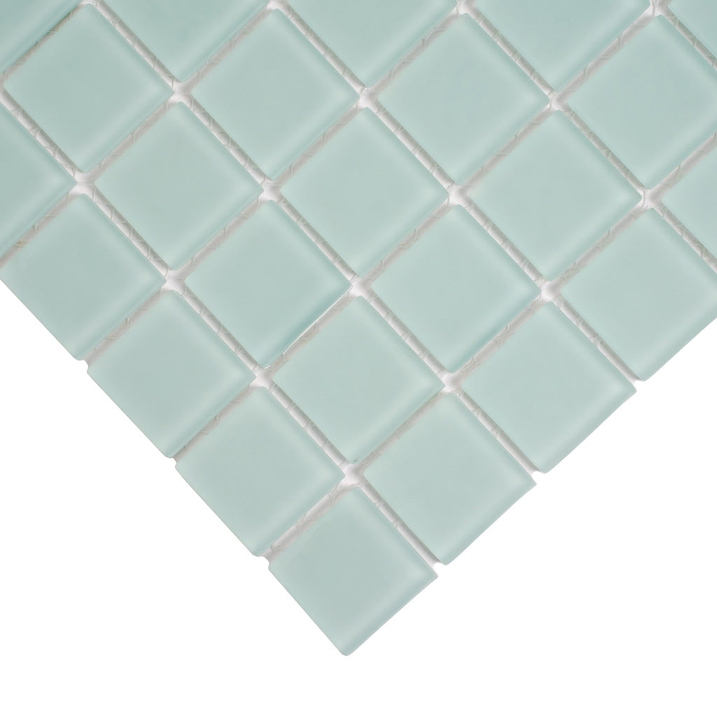 Blizzard Blue 12 x 12 Matte Glass Mosaic Tile