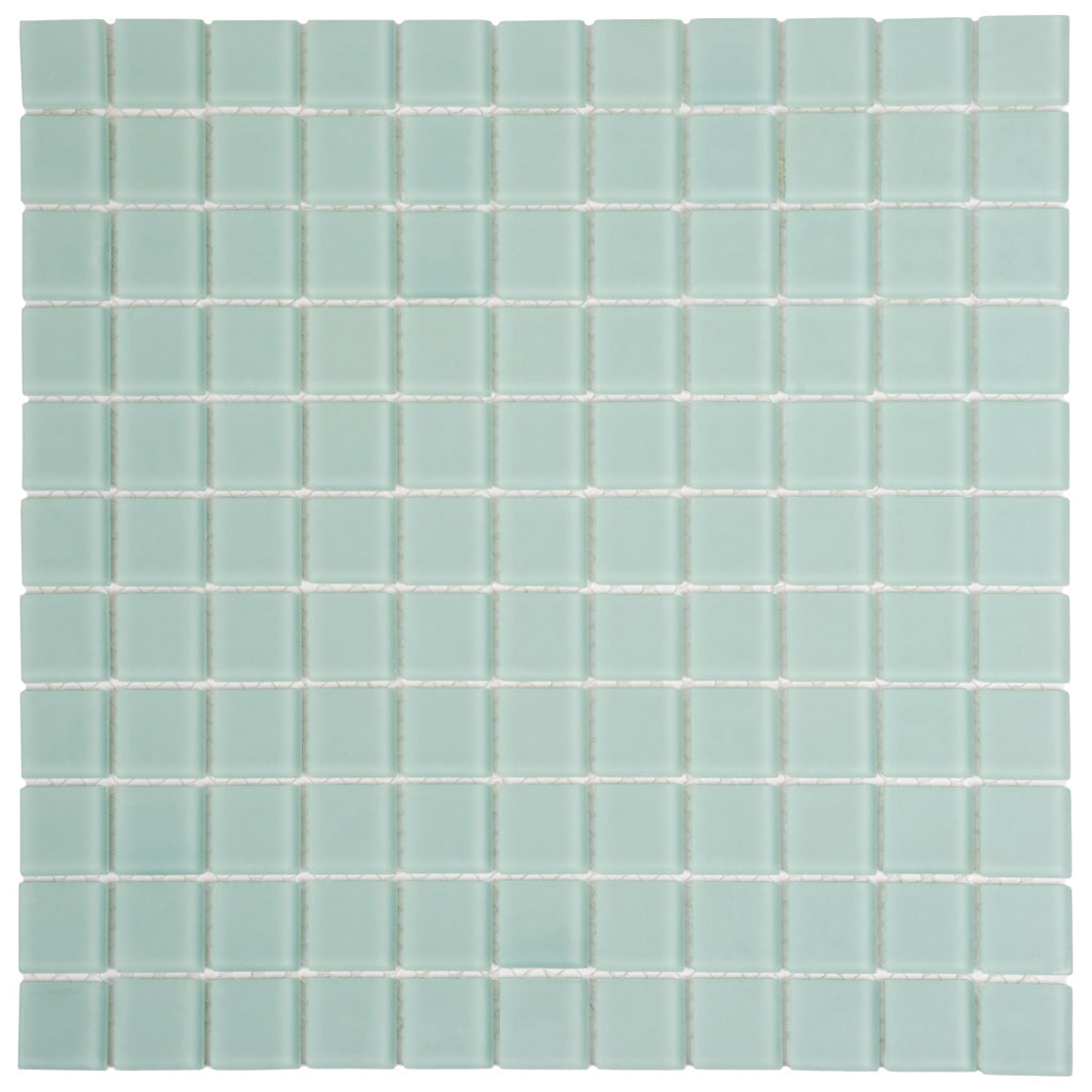 Blizzard Blue 12 x 12 Matte Glass Mosaic Tile