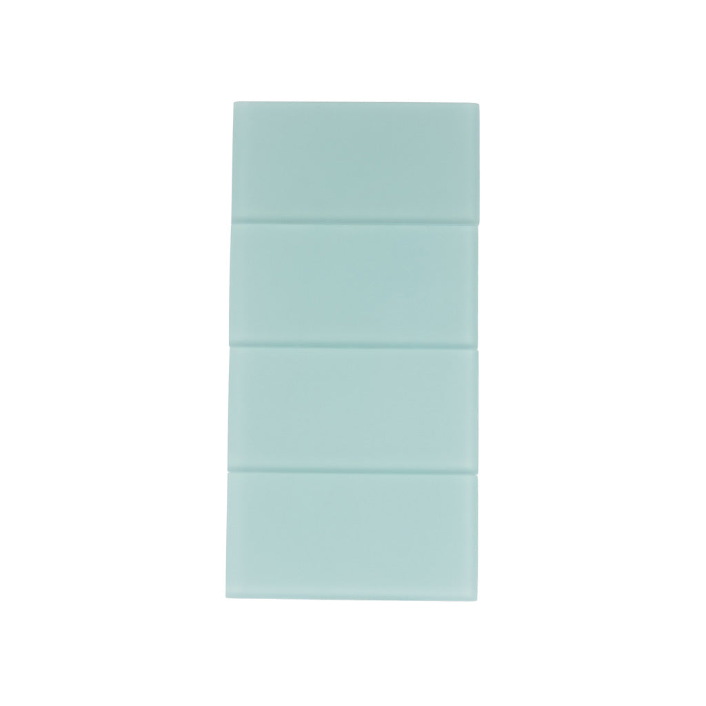 Blizzard Blue 3 x 6 Matte Glass Subway Tile