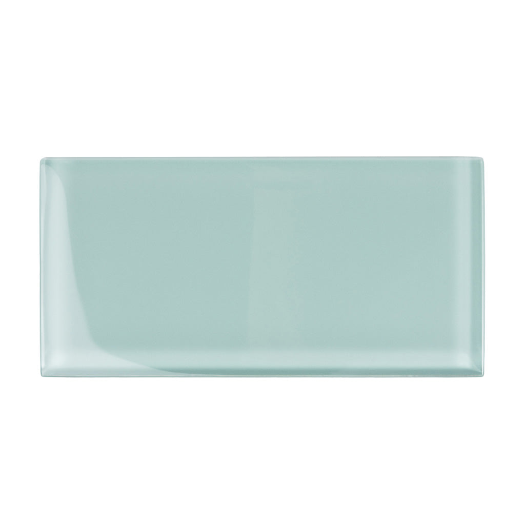 Blizzard Blue 3 x 6 Glossy Glass Subway Tile