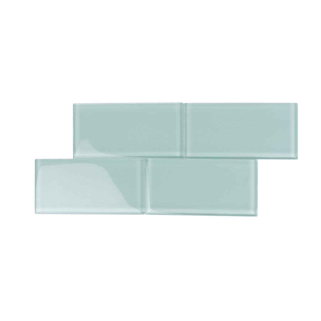 Blizzard Blue 3 x 6 Glossy Glass Subway Tile