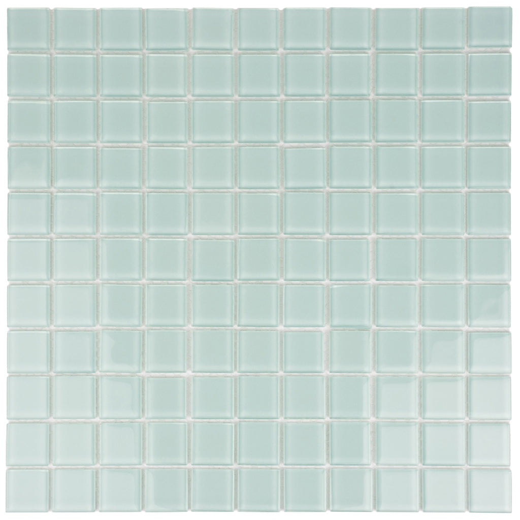 Blizzard Blue 12 x 12 Glossy Glass Mosaic Tile