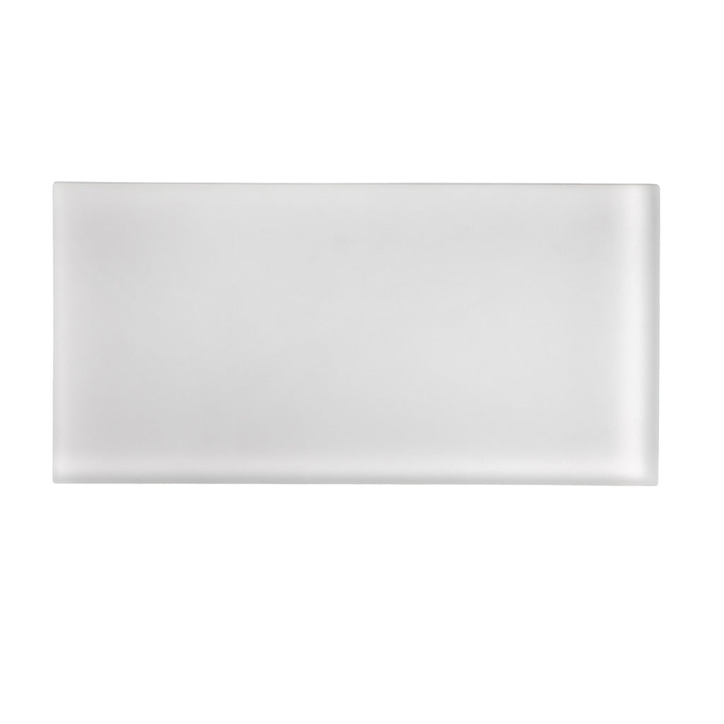 White 3 x 6 Matte Glass Subway Tile