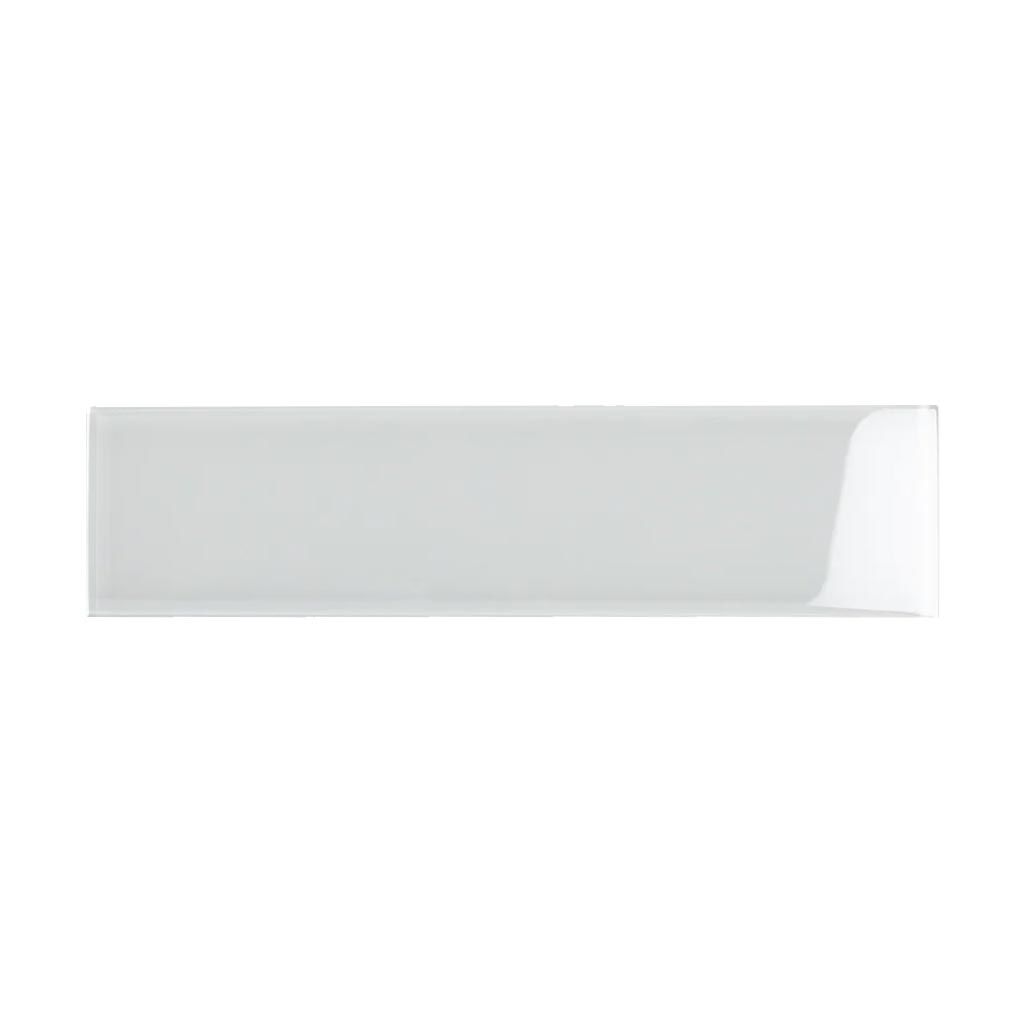 White 3 x 12 Glossy Glass Subway Tile