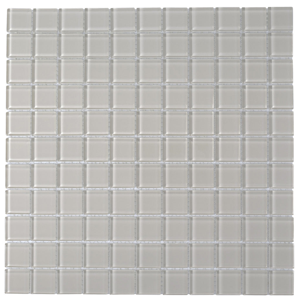 Lace White 12 x 12 Glossy Glass Mosaic Tile