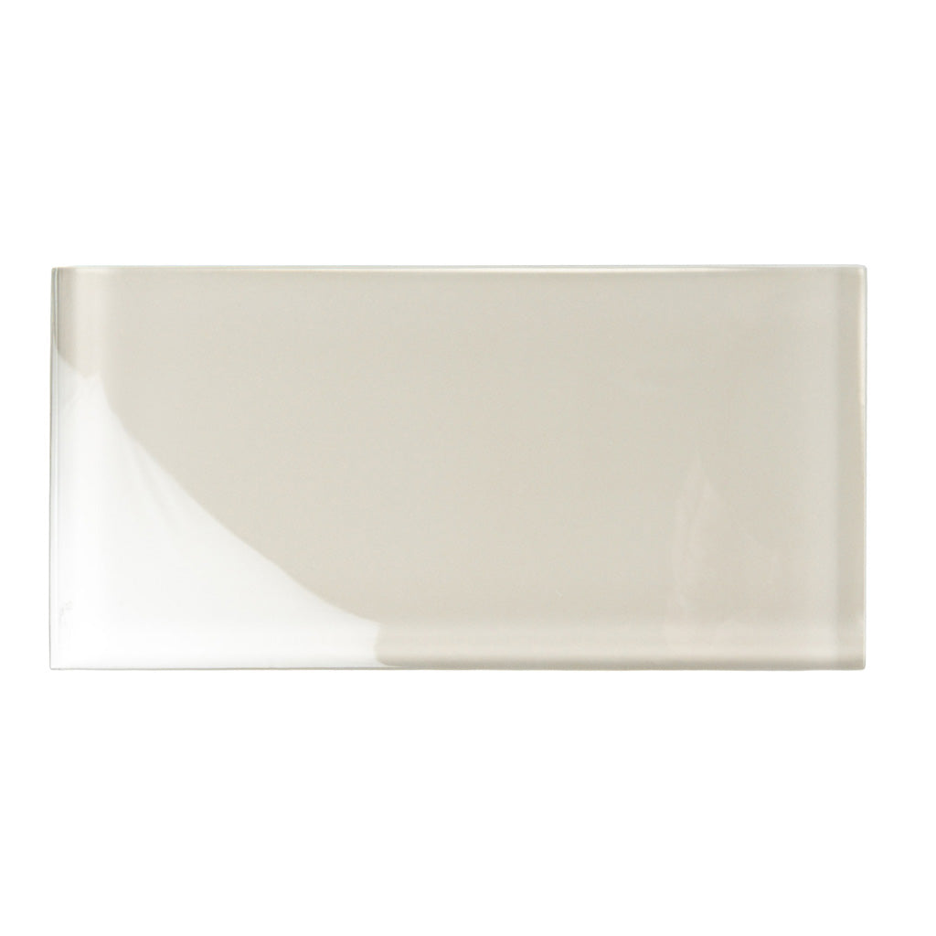 Lace White 3 x 6 Glossy Glass Subway Tile