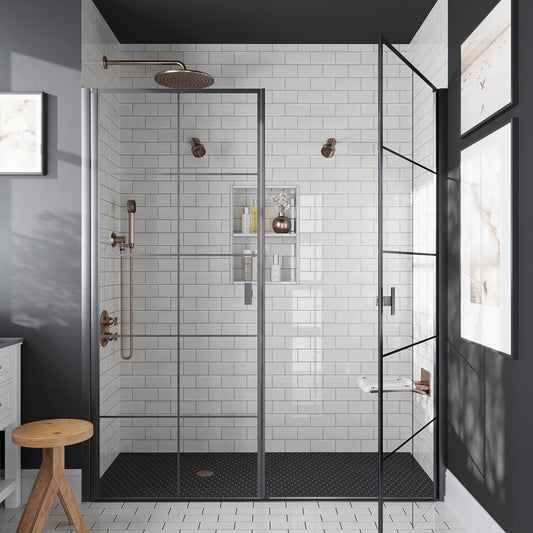 Light Gray 0.5 x 12 Glossy Glass Pencil Trim - Sample