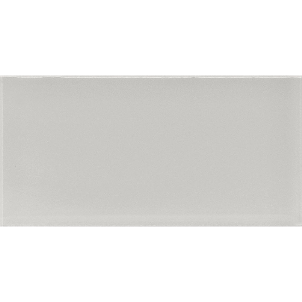 Lace White 8 x 16 Glossy Glass Subway Tile