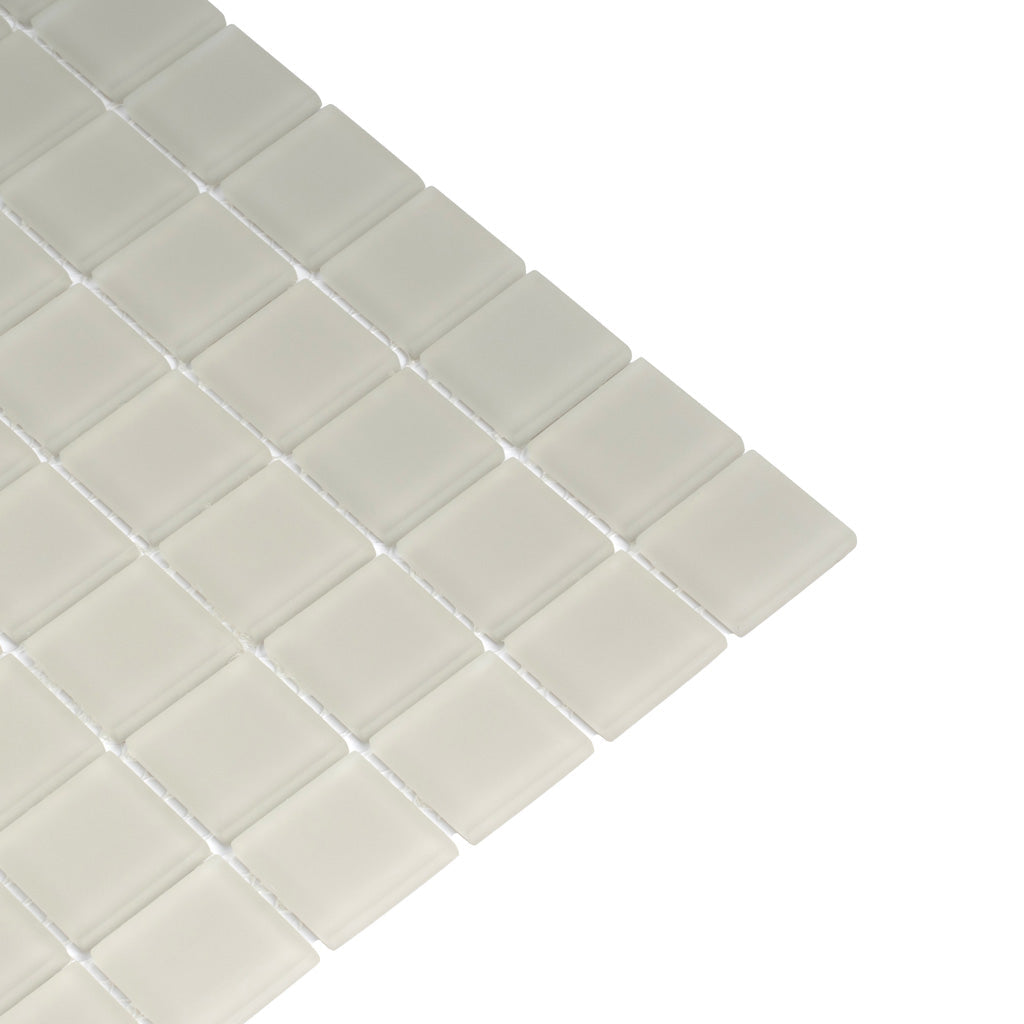 Lace White 12 x 12 Matte Glass Mosaic Tile