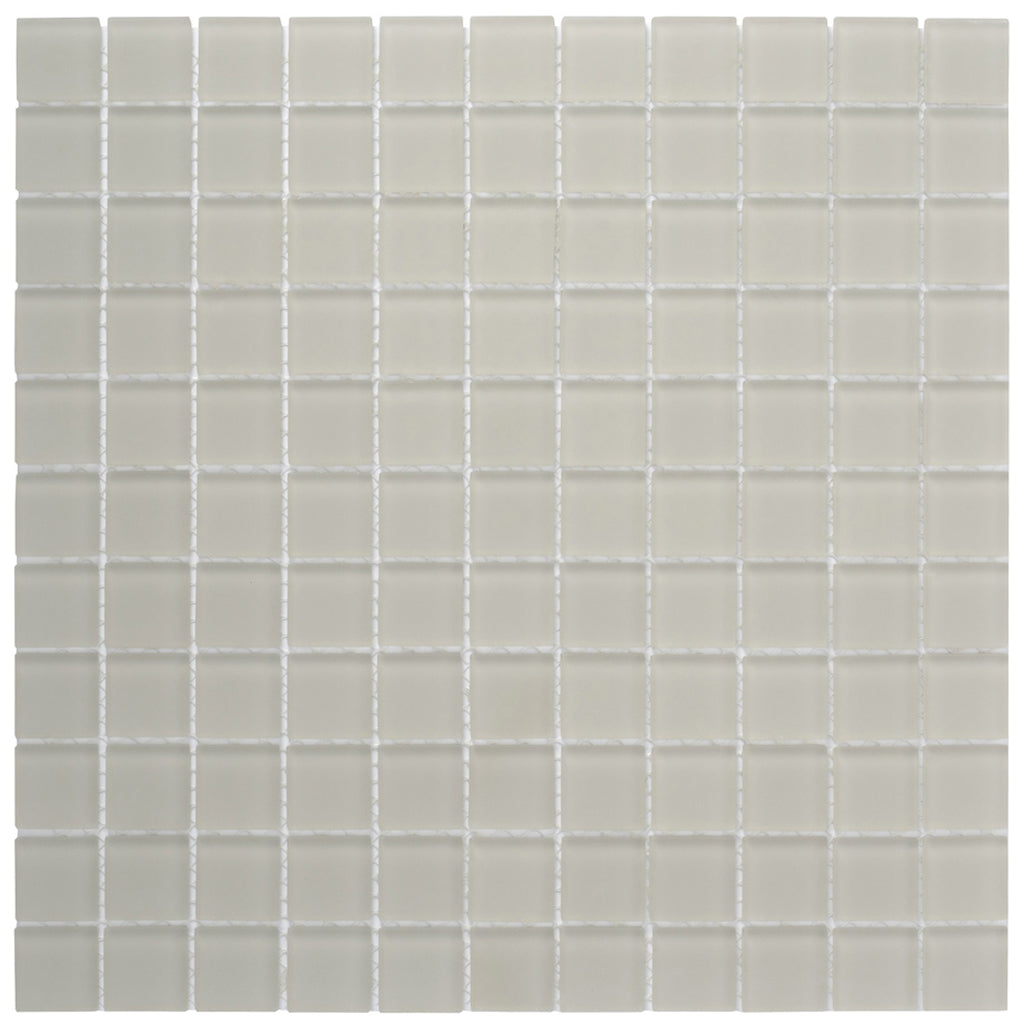 Lace White 12 x 12 Matte Glass Mosaic Tile