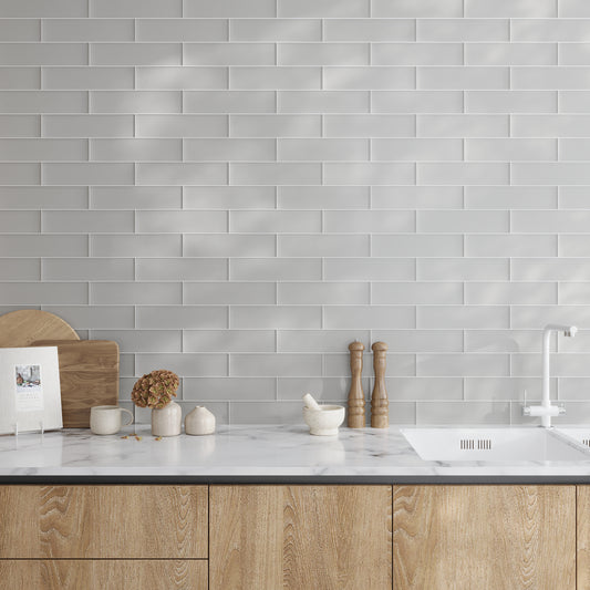 Warm Greige 3 x 12 Matte Glass Subway Tile