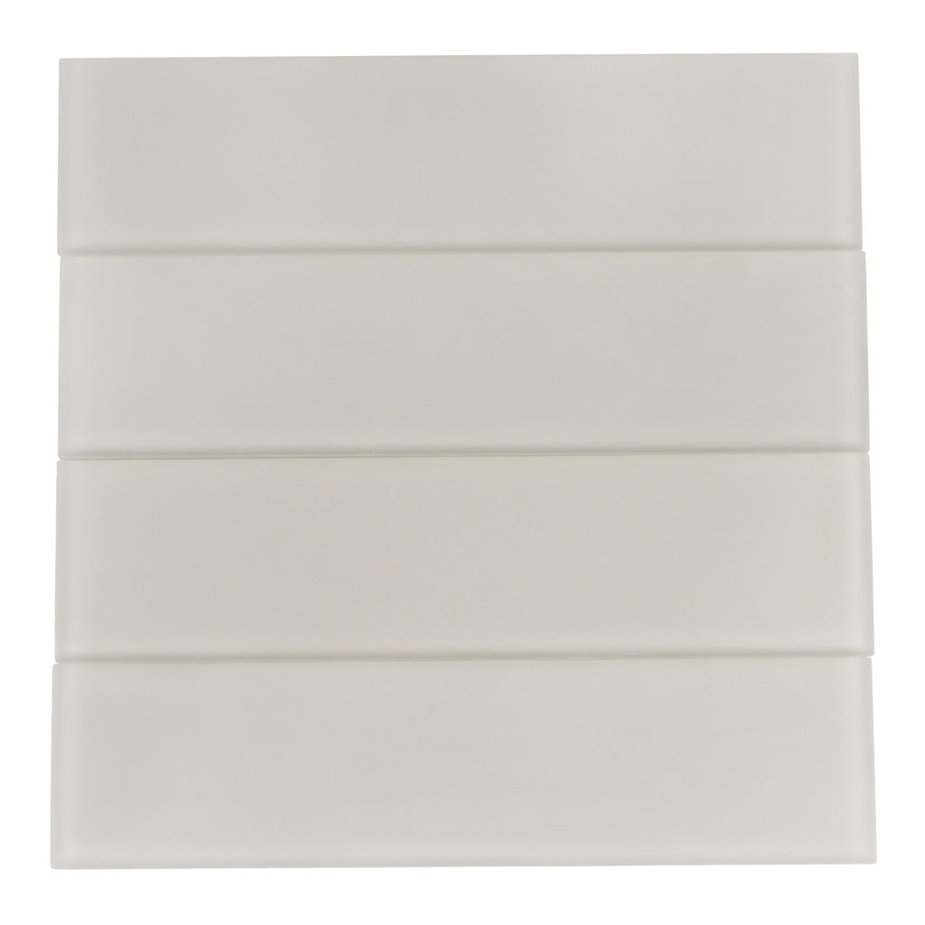 Lace White 3 x 12 Matte Glass Subway Tile