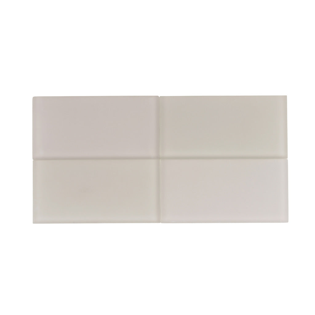 Lace White 3 x 6 Matte Glass Subway Tile