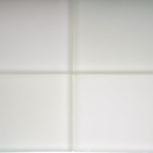 Lace White 3 x 6 Matte Glass Subway Tile - Sample