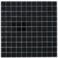 Black 12 x 12 Glossy Glass Mosaic Tile