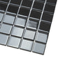 Black 12 x 12 Glossy Glass Mosaic Tile