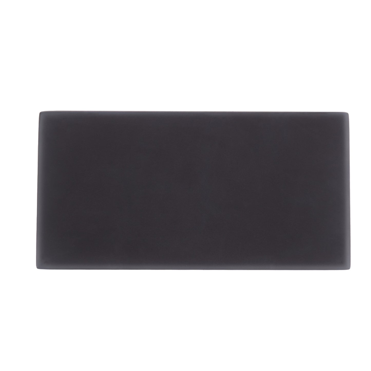 Black 3x6 Matte Glass Subway Tile Sample