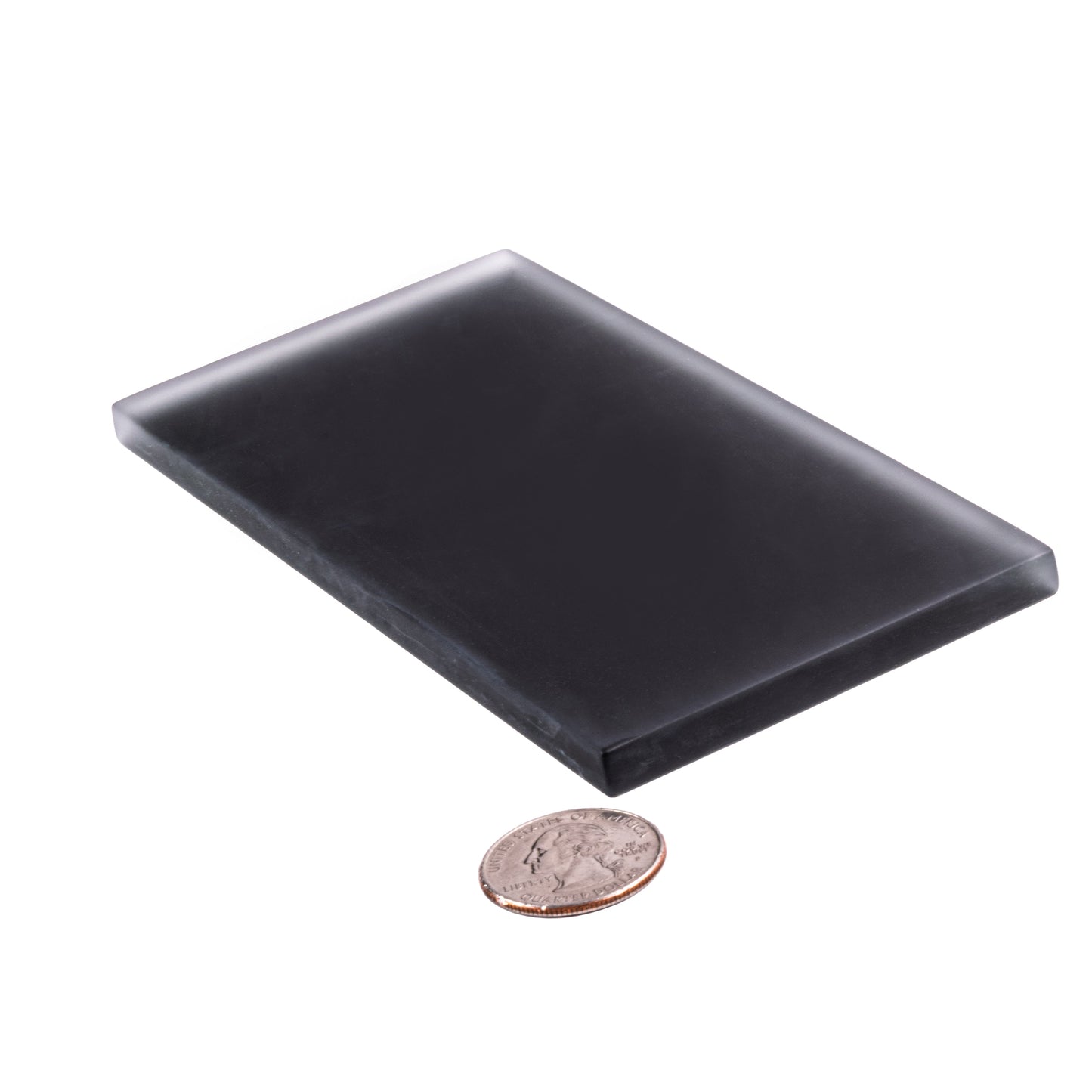 Black 3x6 Matte Glass Subway Tile Sample