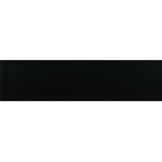 Black 3x12 Glossy Glass Subway Tile