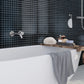 Black 12 x 12 Matte Glass Mosaic Tile