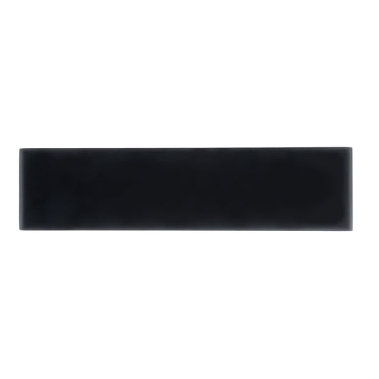Black 3x12 Matte Glass Subway Tile