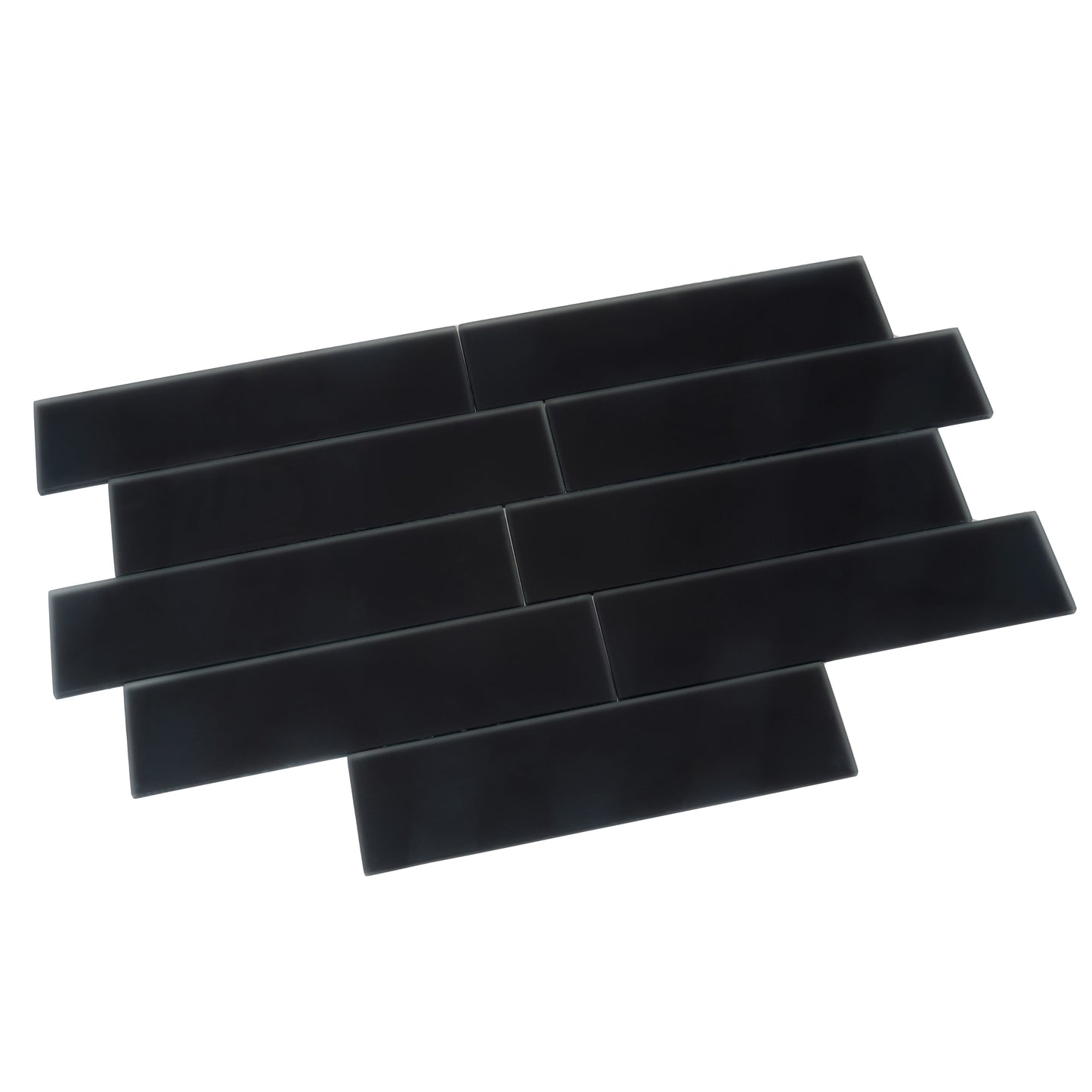 Black 3x12 Matte Glass Subway Tile