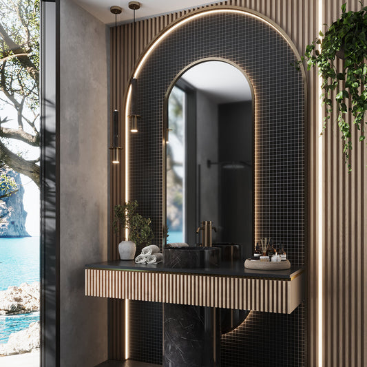 Black 12 x 12 Matte Glass Mosaic Tile - Sample