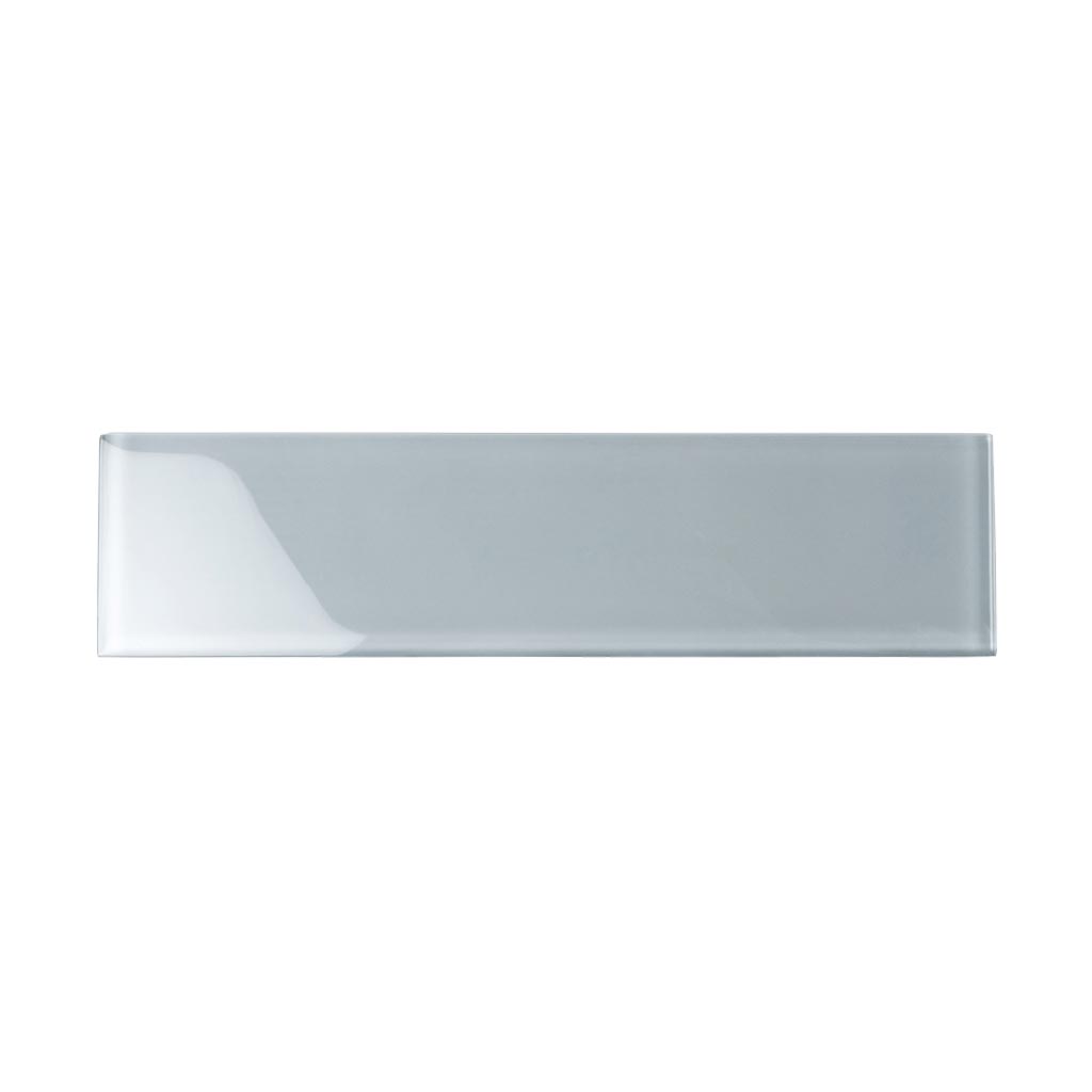 Gray 3 x 12 Glossy Glass Subway Tile