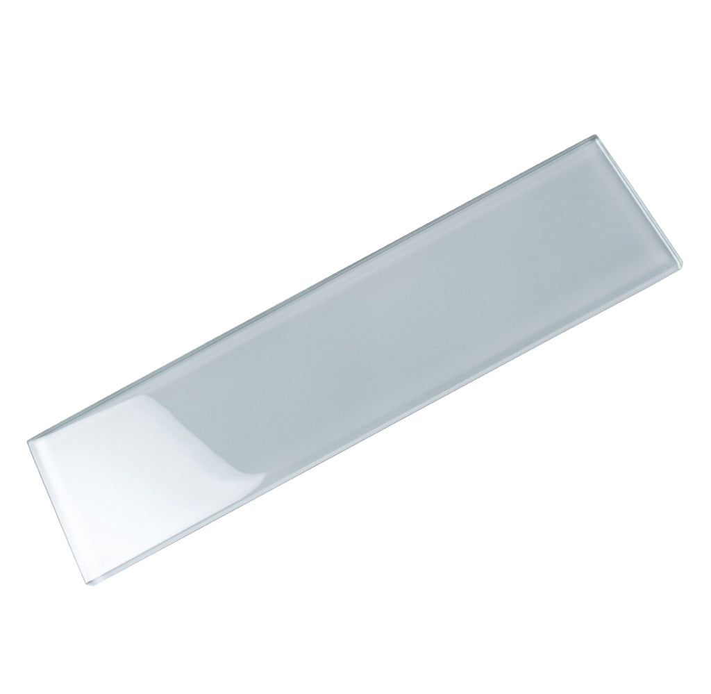 Gray 3 x 12 Glossy Glass Subway Tile