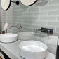 Gray 3 x 12 Glossy Glass Subway Tile