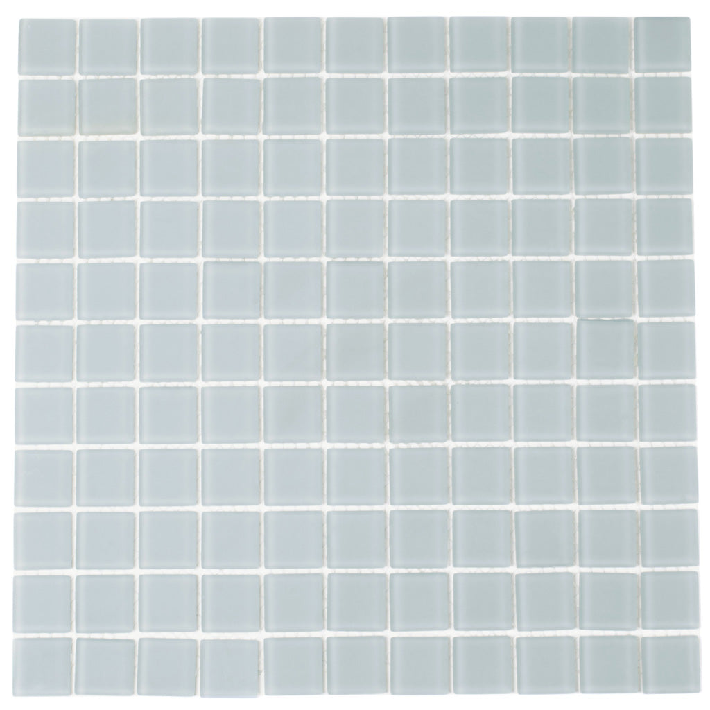 Gray 12 x 12 Matte Glass Mosaic Tile