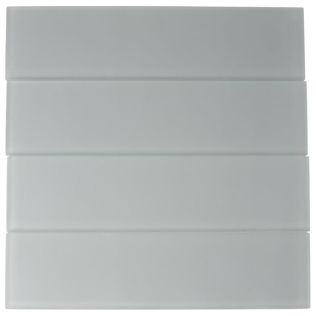 Gray 3x12 Matte Glass Subway Tile Sample