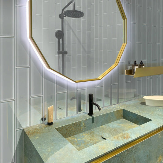 Gray 4 x 16 Glossy Glass Subway Tile - Sample