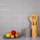 Gray 3 x 6 Matte Glass Subway Tile