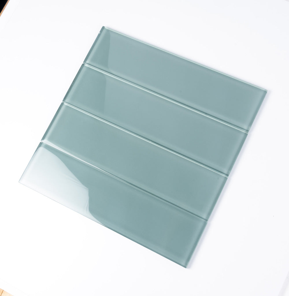 Stone Blue 3 x 12 Glossy Glass Subway Tile